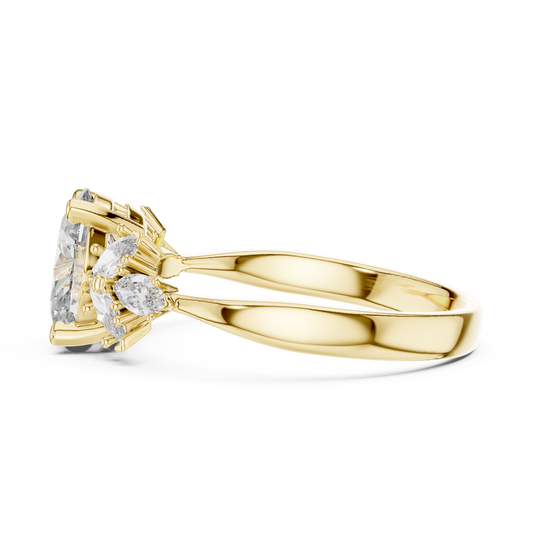 Botanical vine engagement ring