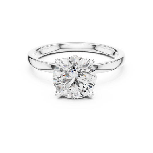 Classic Round Halo Diamond Ring