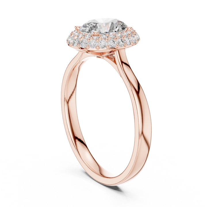 Oval Cut Double Halo Engagement Ring