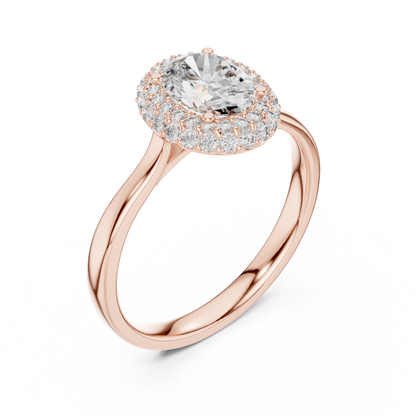 Oval Cut Double Halo Engagement Ring