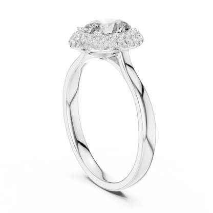 Oval Cut Double Halo Engagement Ring
