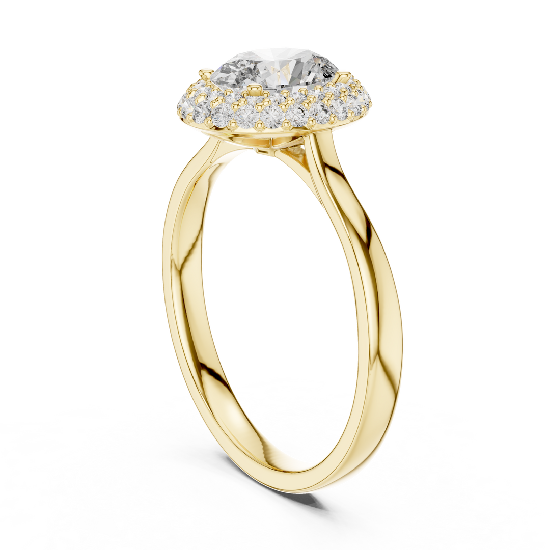 Oval Cut Double Halo Engagement Ring