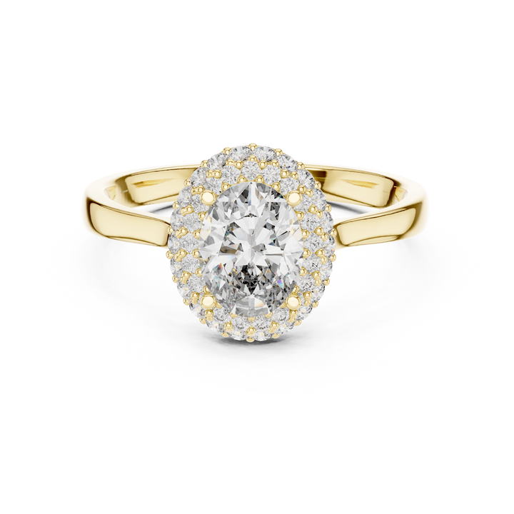 Oval Cut Double Halo Engagement Ring