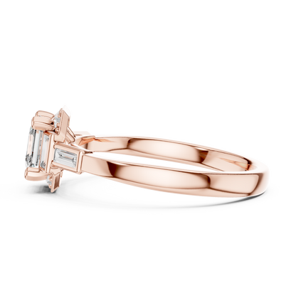 Classic Emerald Cut Halo Engagement Ring
