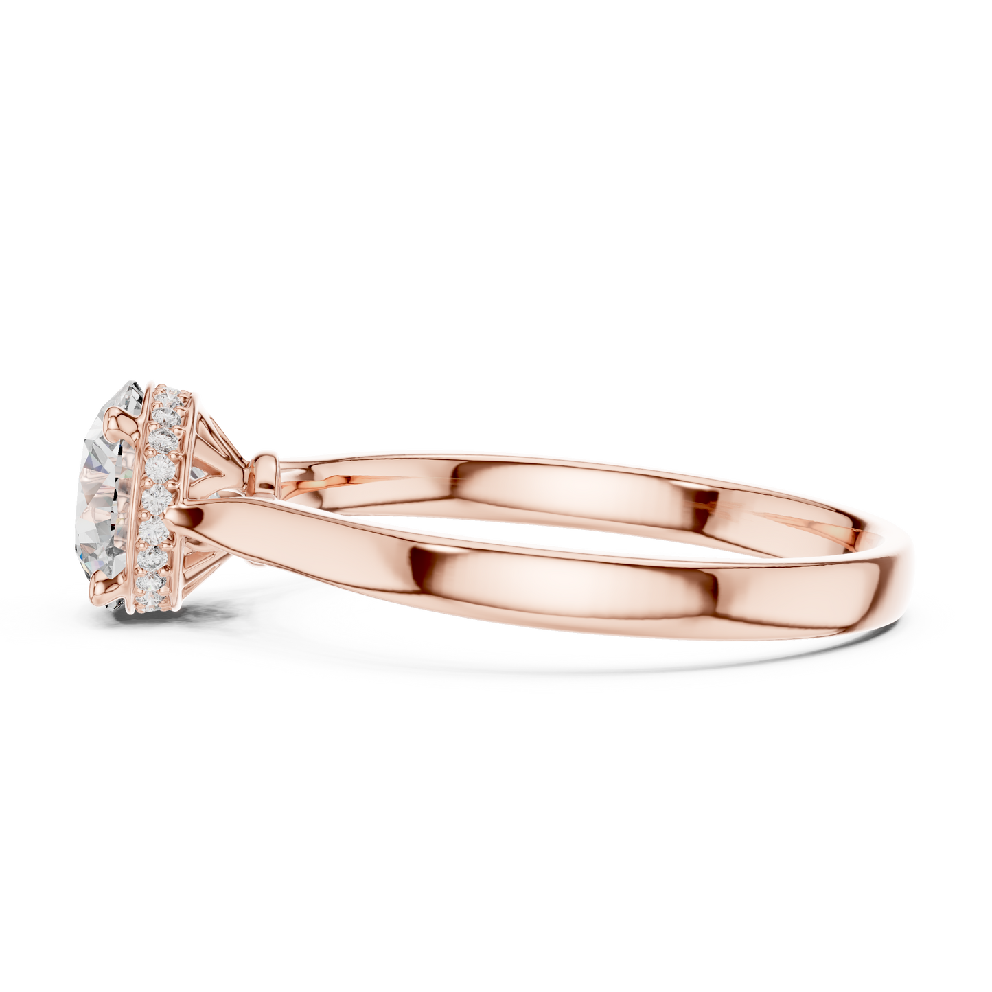 Classic Round Halo Engagement Ring