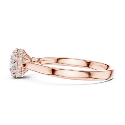 Classic Round Halo Engagement Ring