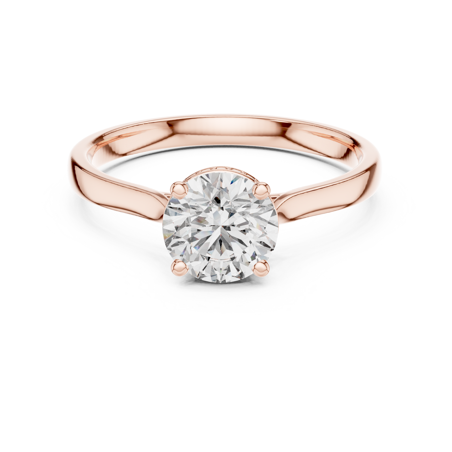 Classic Round Halo Engagement Ring