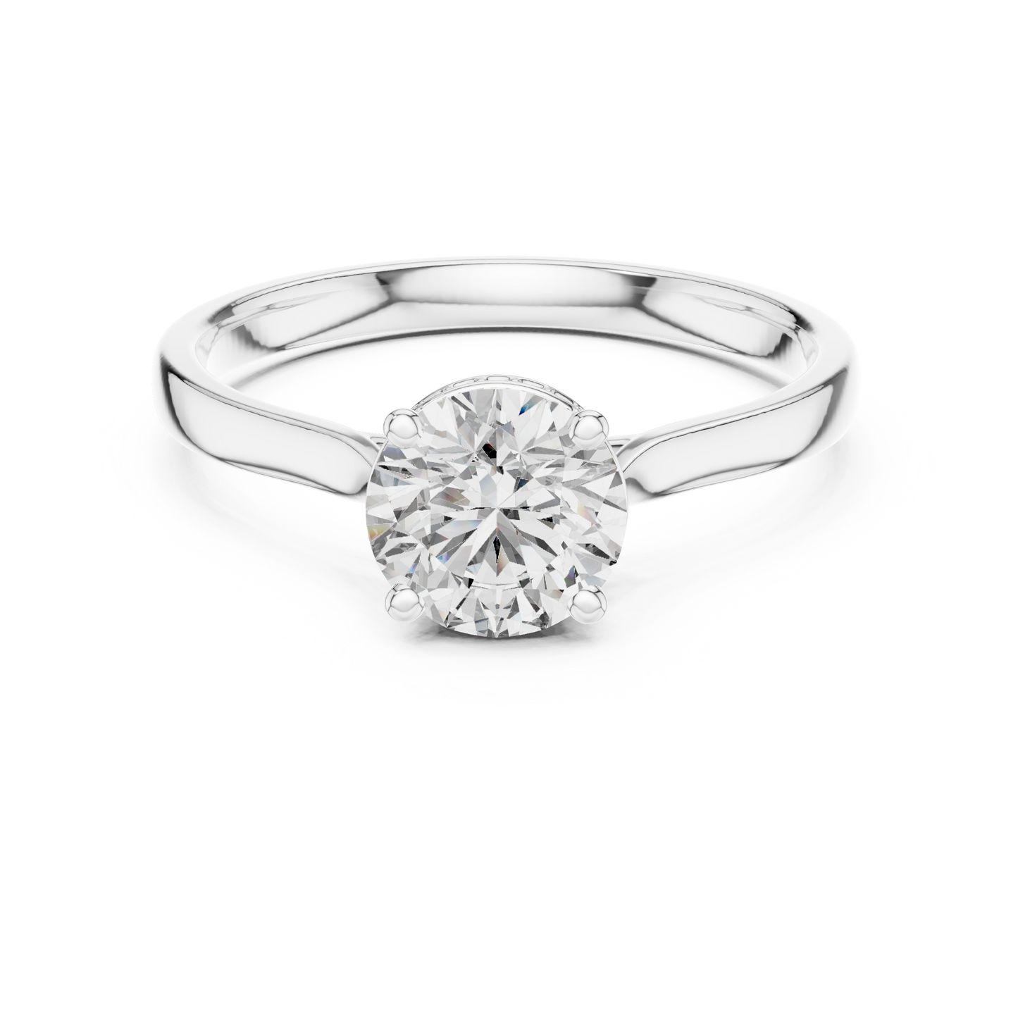 Classic Round Halo Engagement Ring