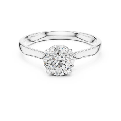 Classic Round Halo Engagement Ring
