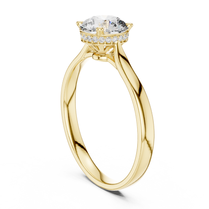Classic Round Halo Engagement Ring