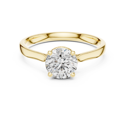 Classic Round Halo Engagement Ring