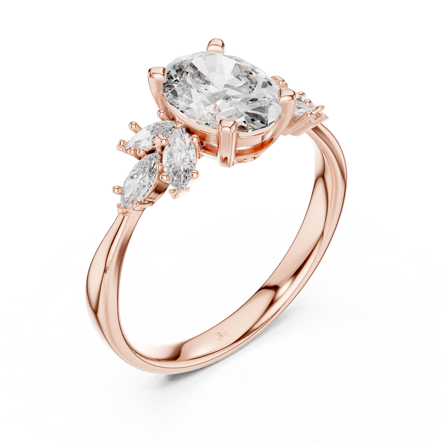 Botanical vine engagement ring
