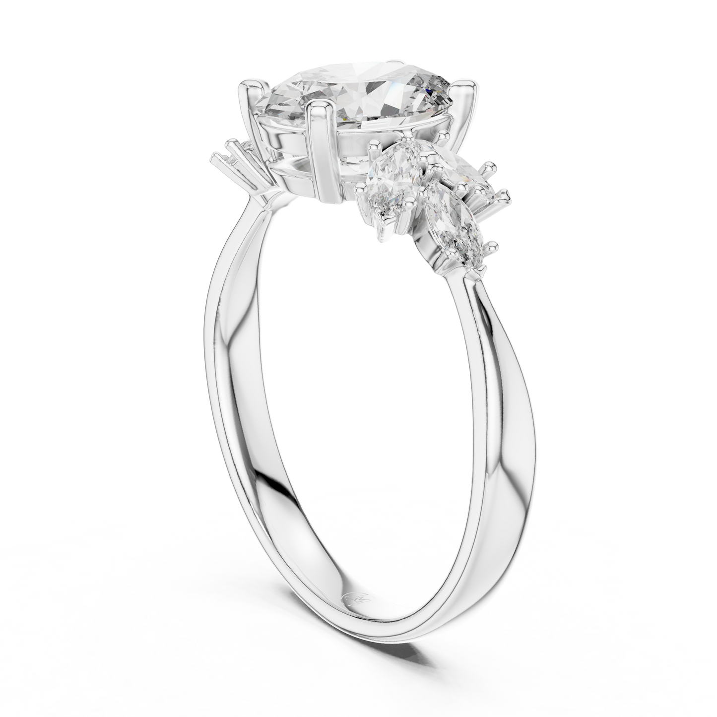 Botanical vine engagement ring