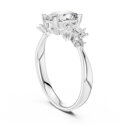 Botanical vine engagement ring