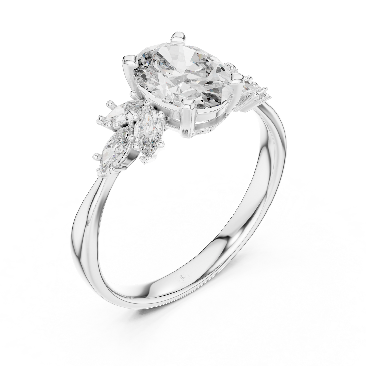 Botanical vine engagement ring