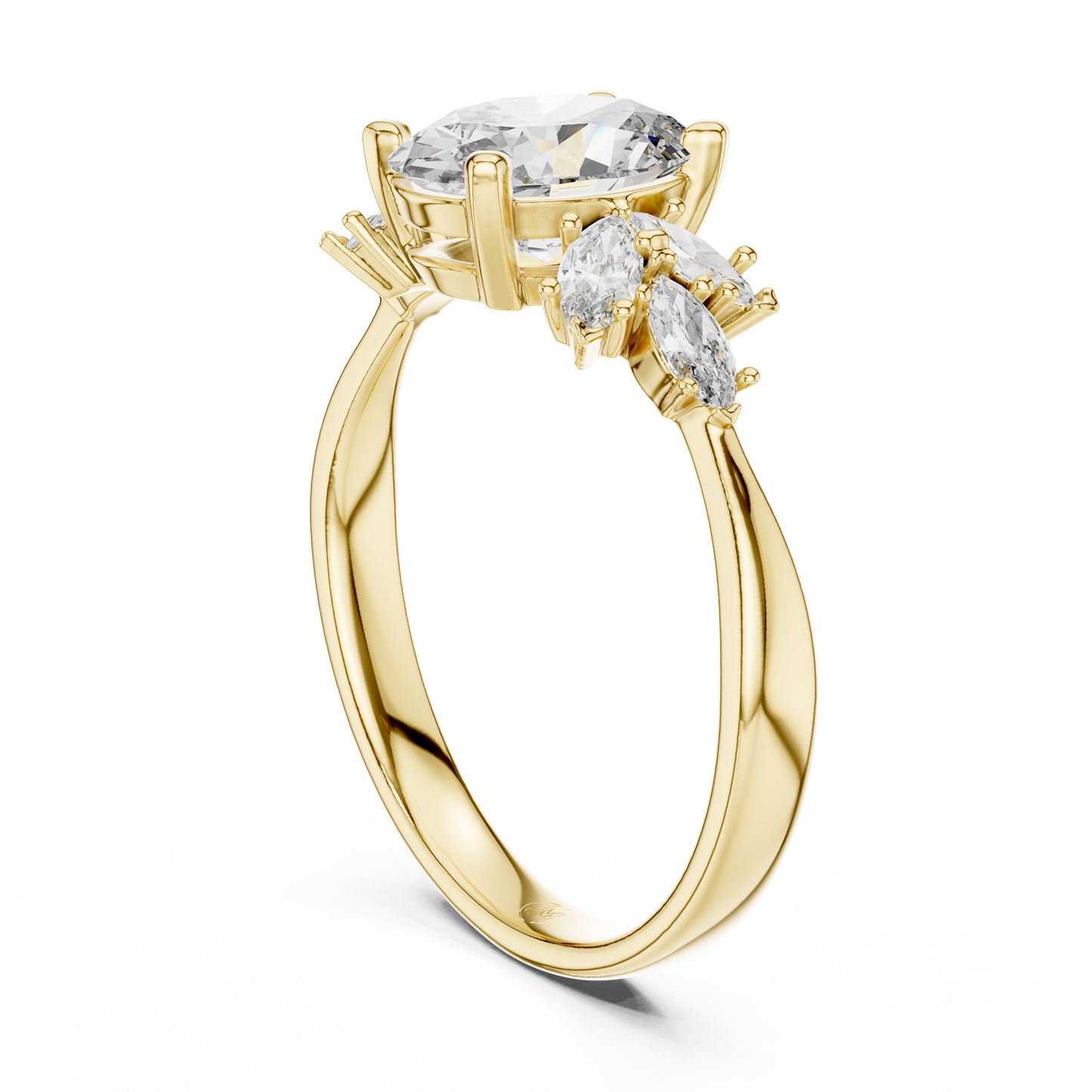 Botanical vine engagement ring