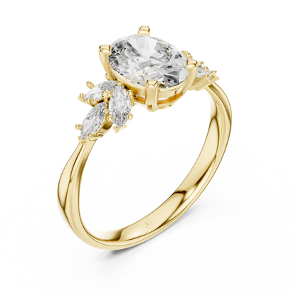 Botanical vine engagement ring