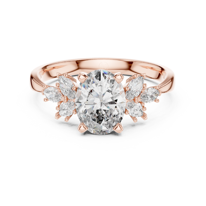 Botanical vine engagement ring
