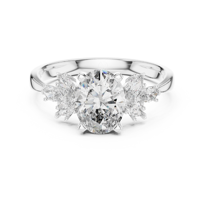 Botanical vine engagement ring