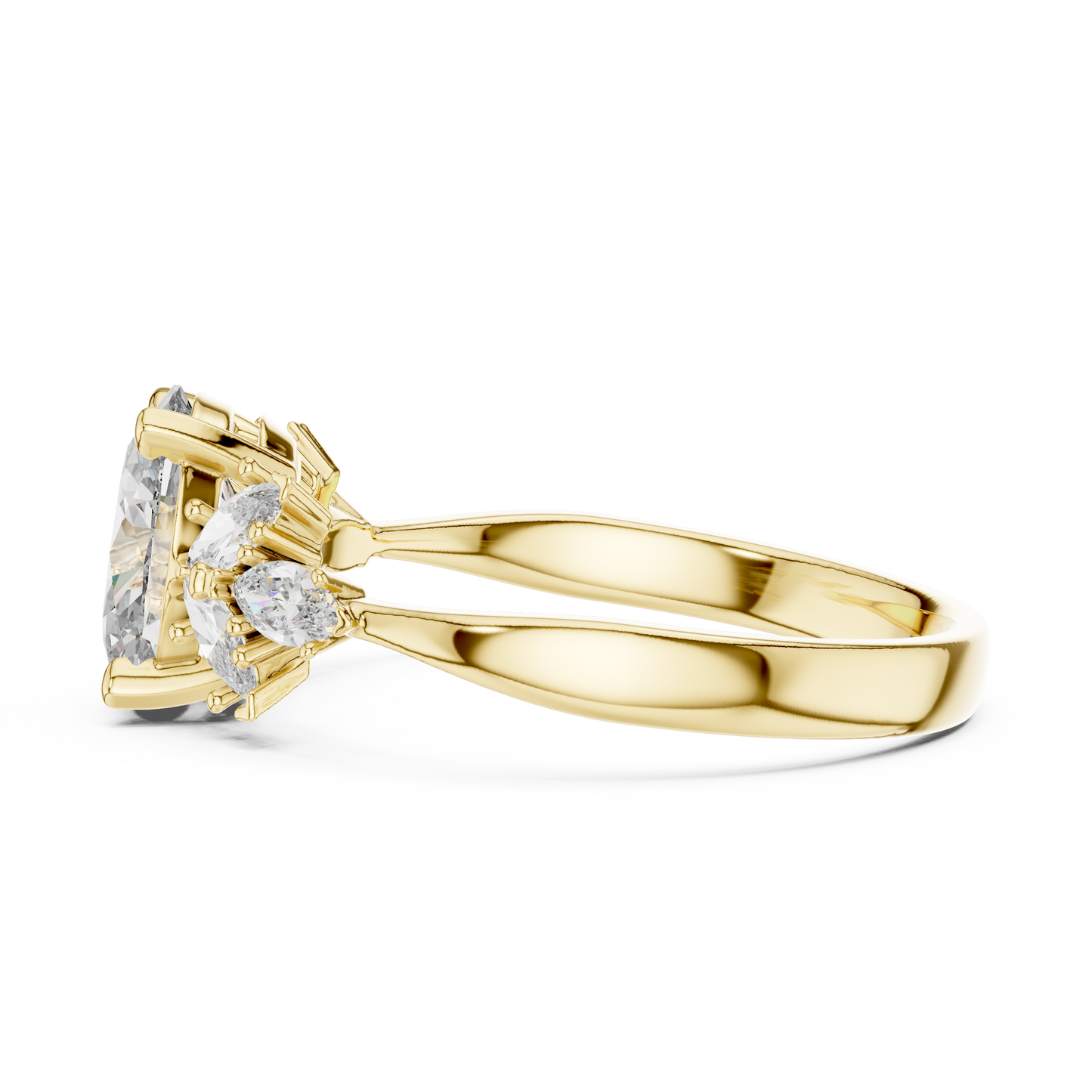 Botanical vine engagement ring
