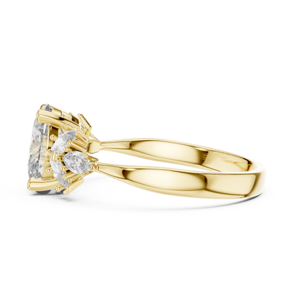Botanical vine engagement ring