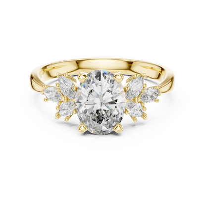 Botanical vine engagement ring
