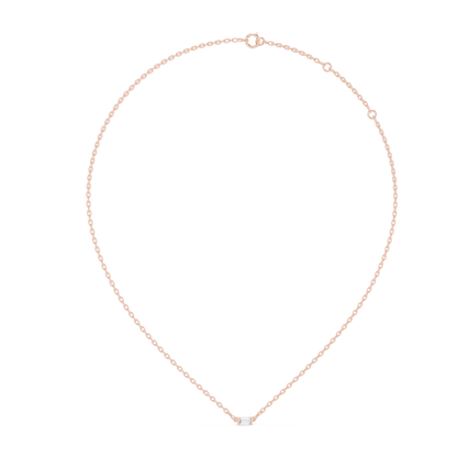 Emerald Cut Solitaire Pendant Necklace