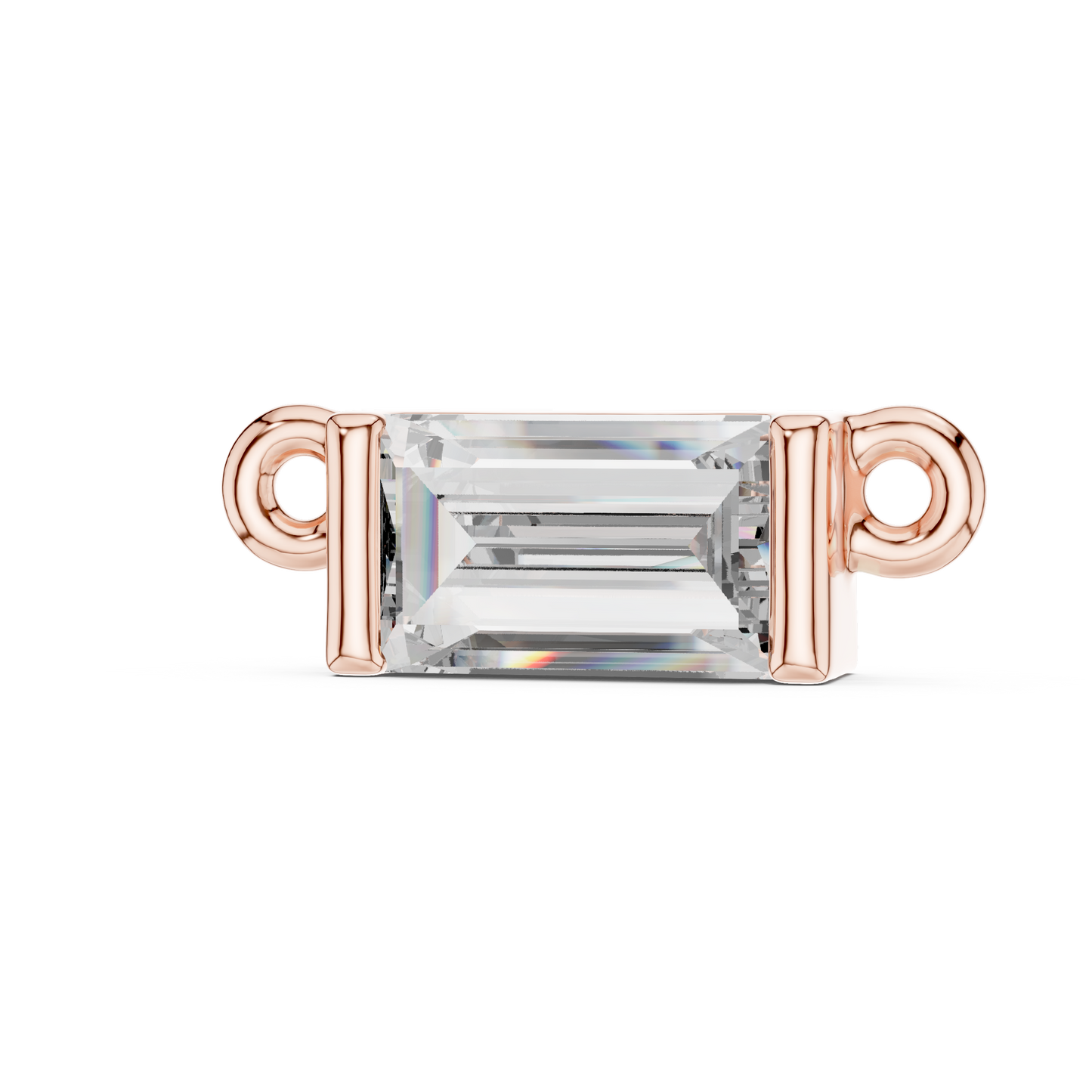 Emerald Cut Solitaire Pendant Necklace