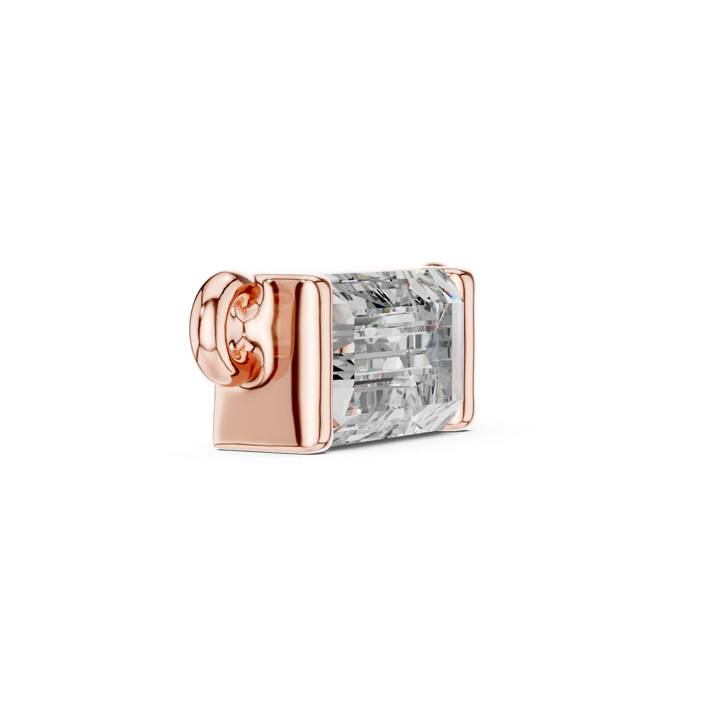 Emerald Cut Solitaire Pendant Necklace