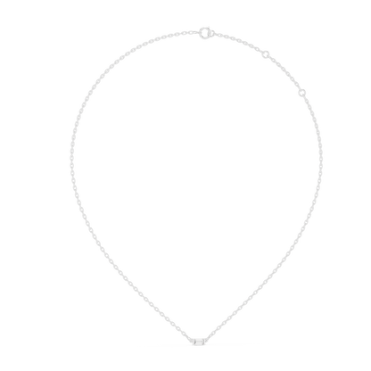 Emerald Cut Solitaire Pendant Necklace