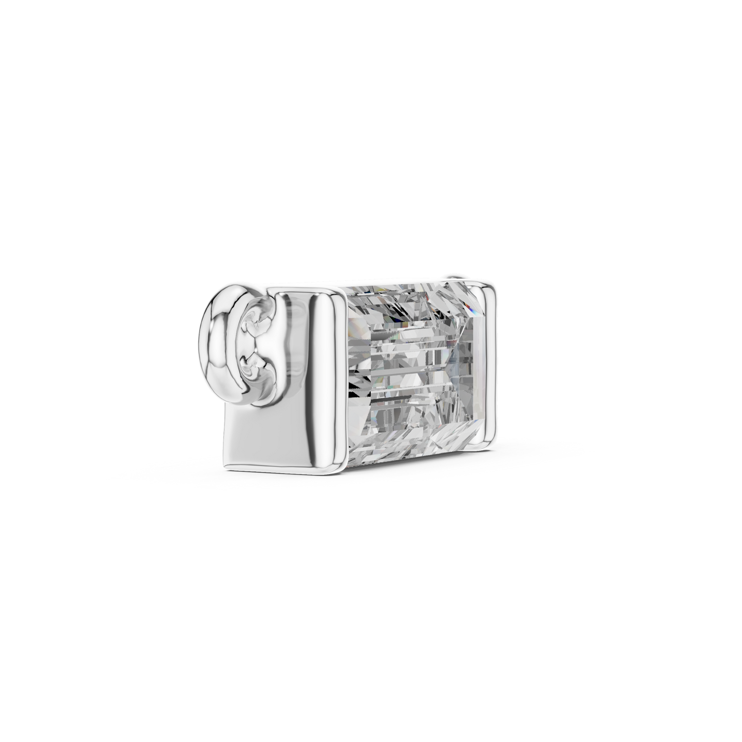 Emerald Cut Solitaire Pendant Necklace