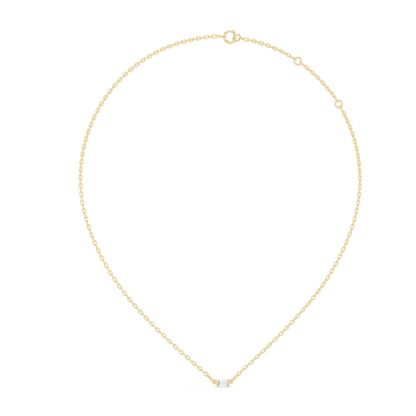 Emerald Cut Solitaire Pendant Necklace