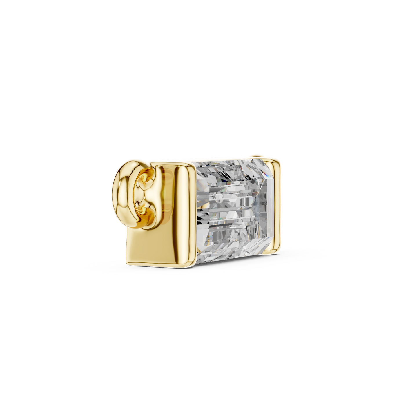 Emerald Cut Solitaire Pendant Necklace