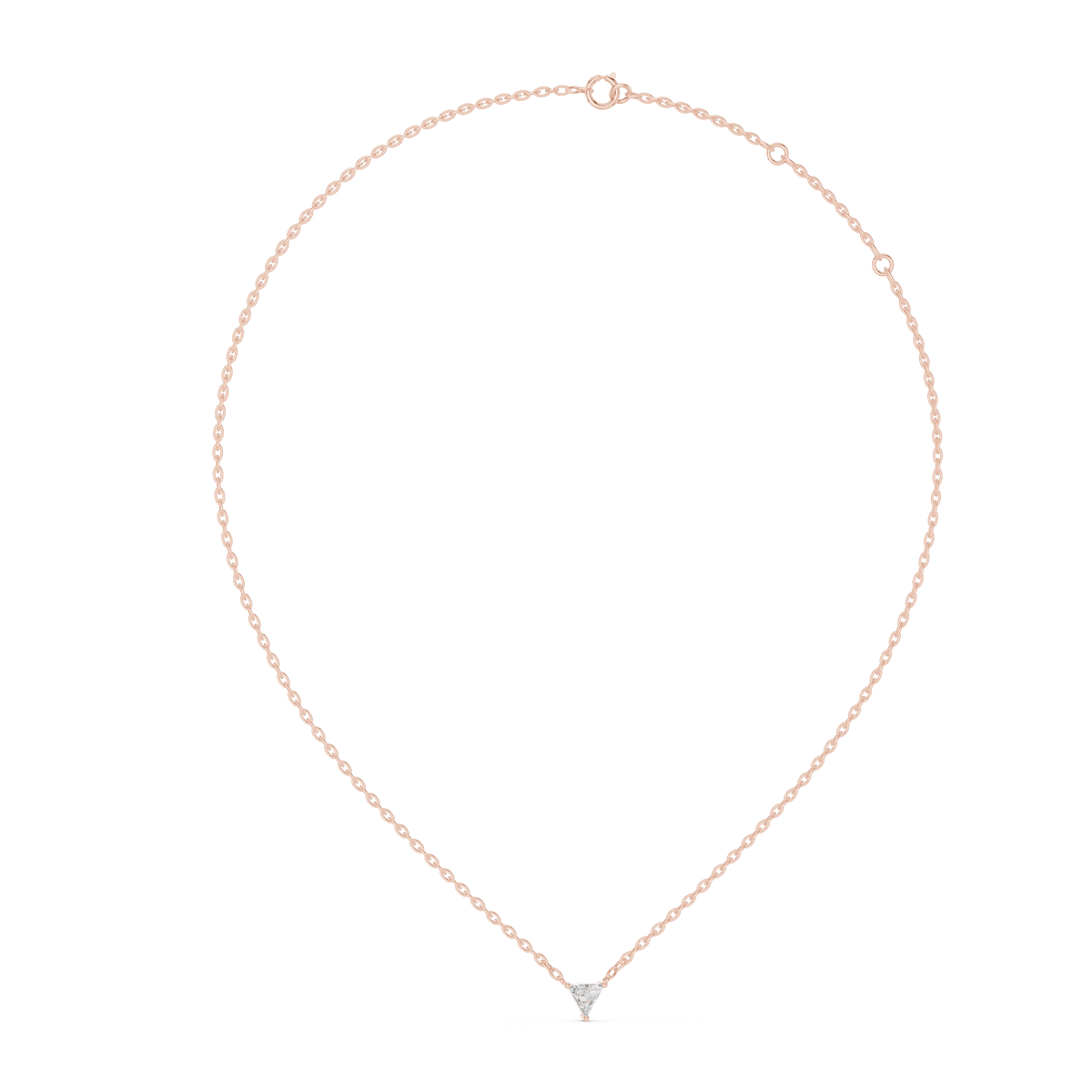 Trillion Cut Solitaire Pendant Necklace