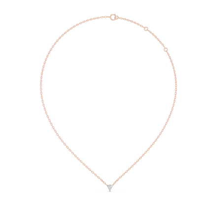 Trillion Cut Solitaire Pendant Necklace