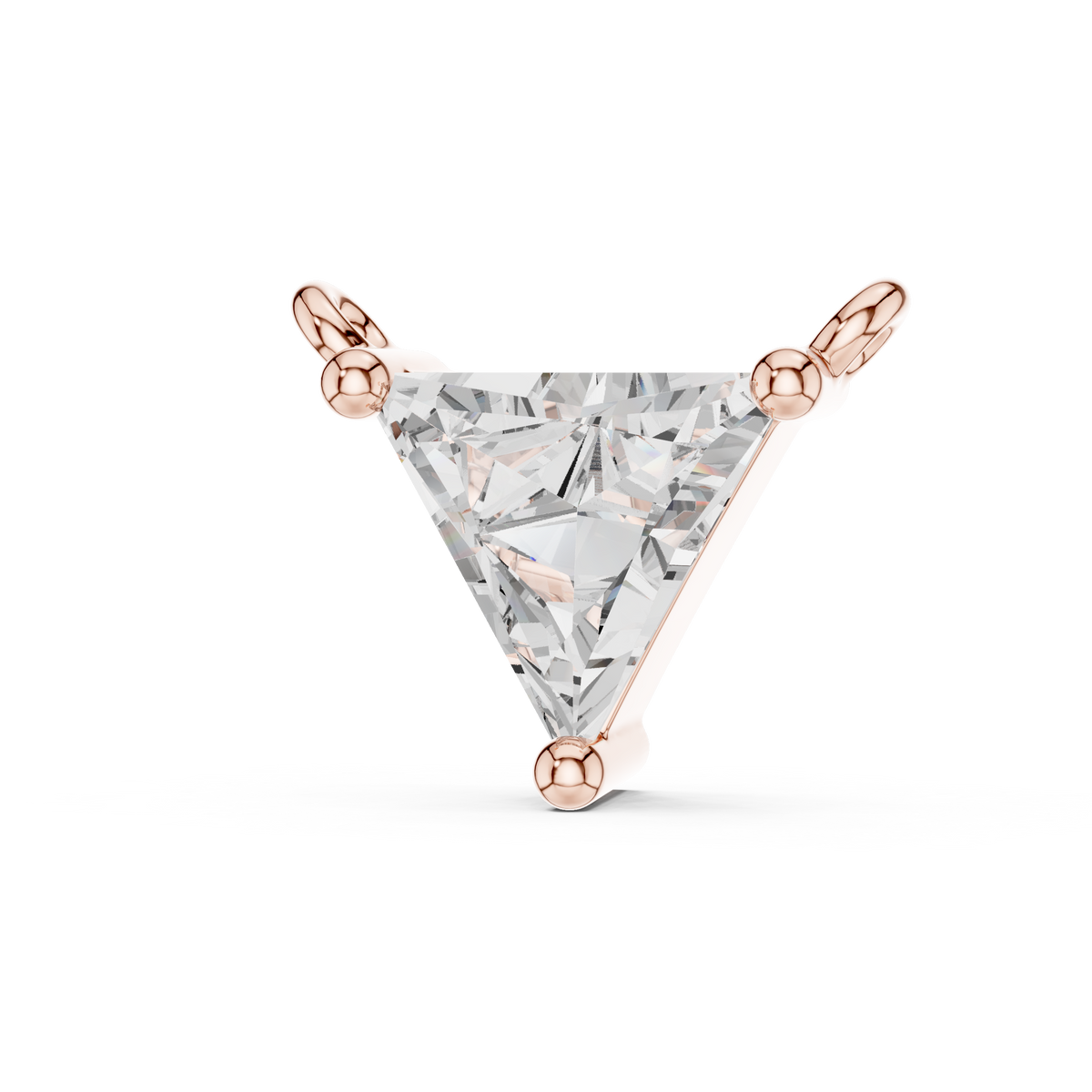 Trillion Cut Solitaire Pendant Necklace