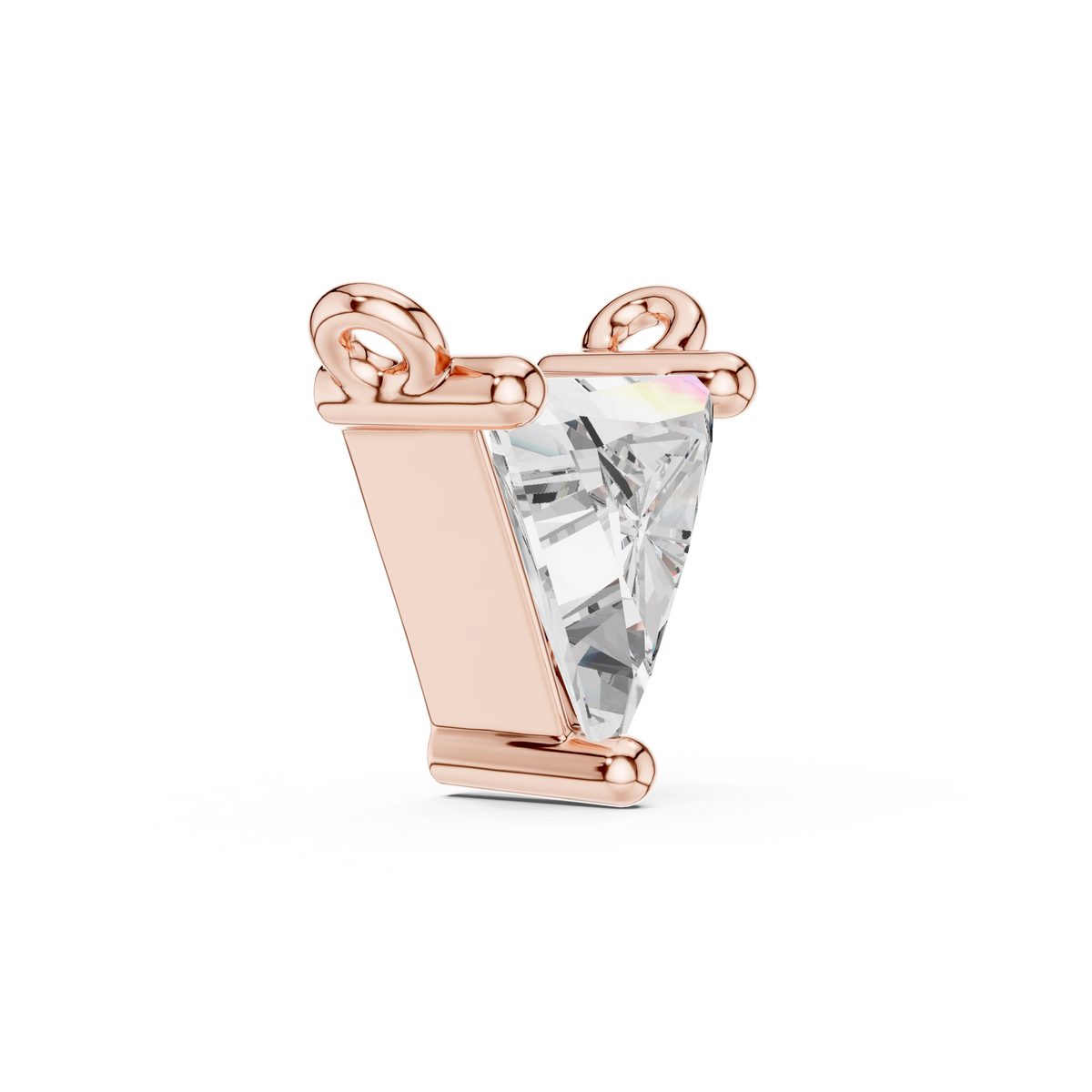 Trillion Cut Solitaire Pendant Necklace