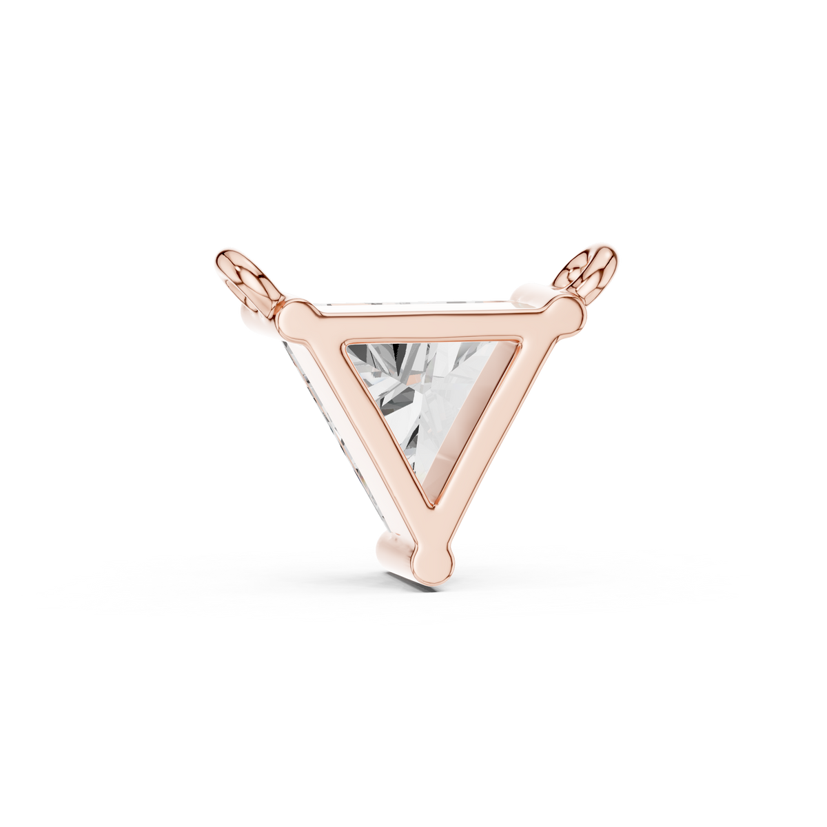 Trillion Cut Solitaire Pendant Necklace