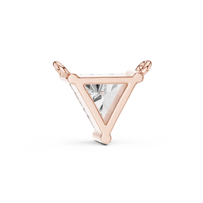 Trillion Cut Solitaire Pendant Necklace