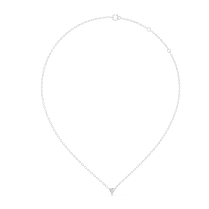 Trillion Cut Solitaire Pendant Necklace