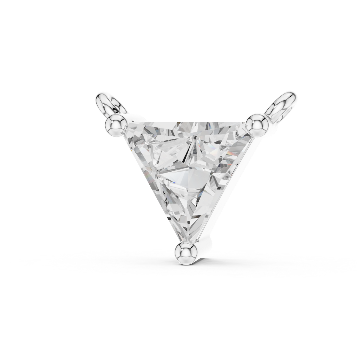 Trillion Cut Solitaire Pendant Necklace