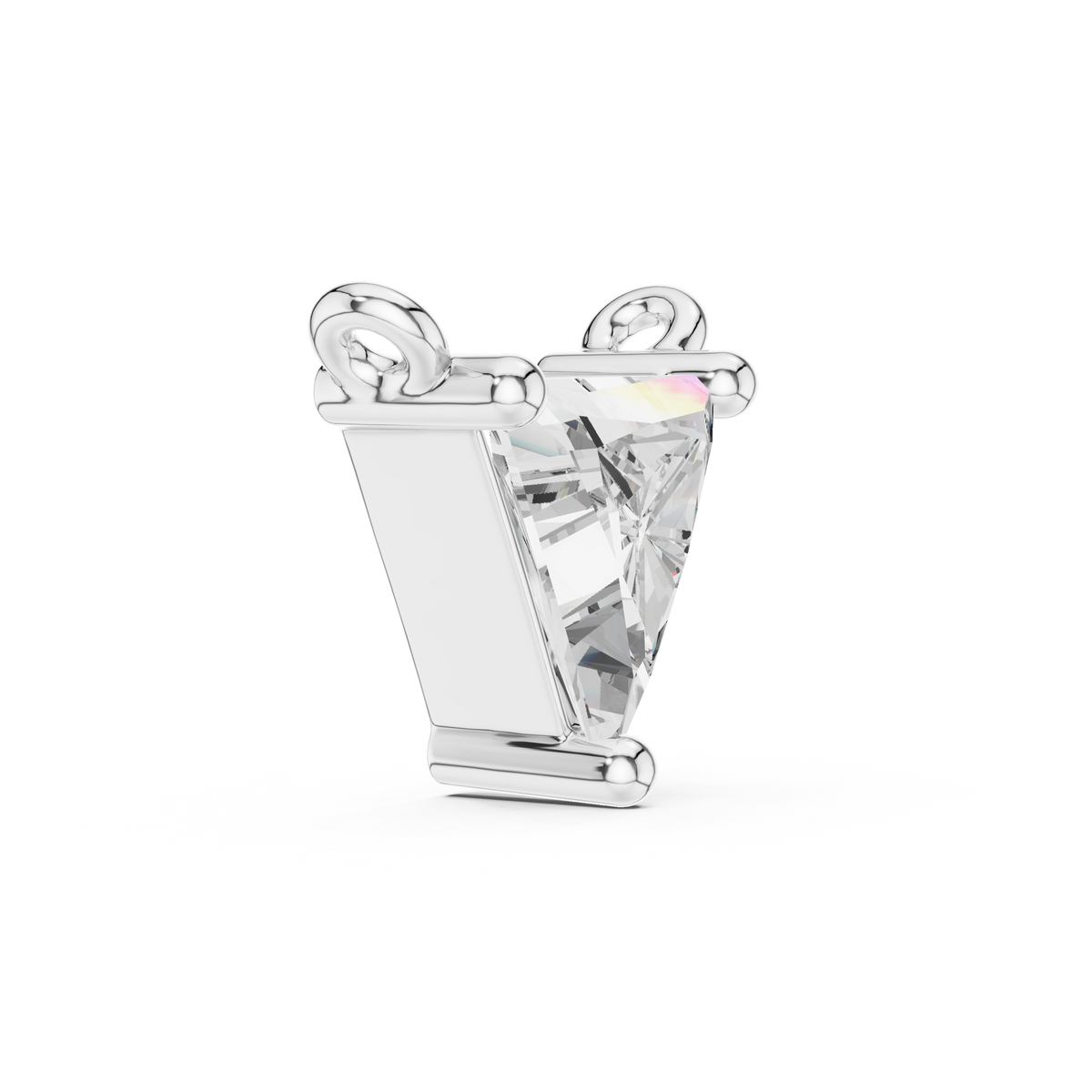 Trillion Cut Solitaire Pendant Necklace