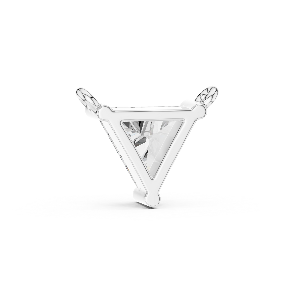 Trillion Cut Solitaire Pendant Necklace