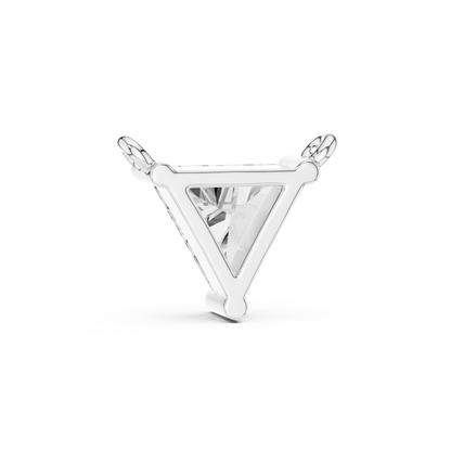Trillion Cut Solitaire Pendant Necklace