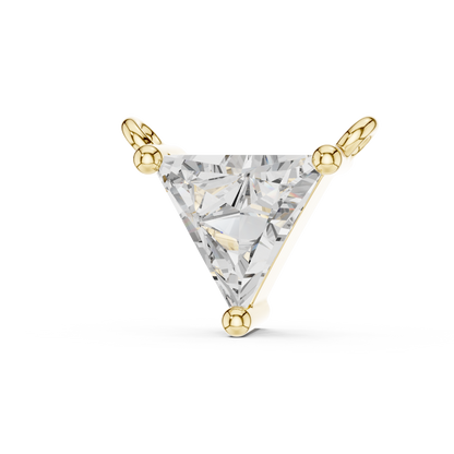 Trillion Cut Solitaire Pendant Necklace