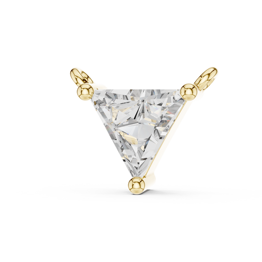Trillion Cut Solitaire Pendant Necklace