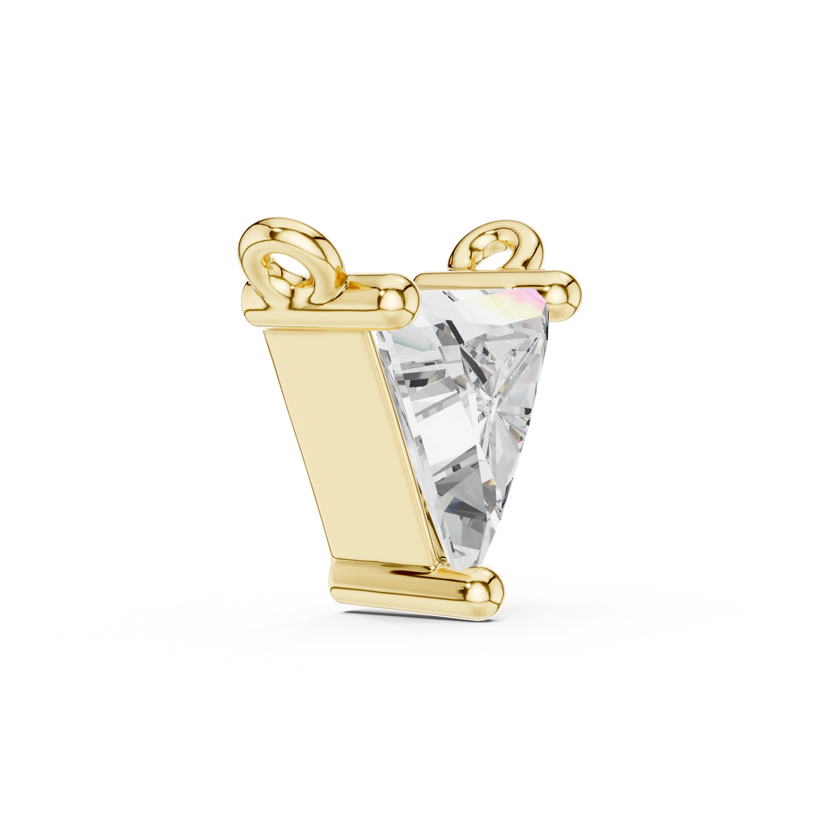 Trillion Cut Solitaire Pendant Necklace