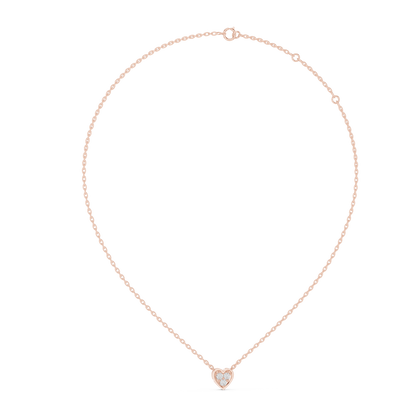 Heart Diamond Solitaire Pendant Necklace
