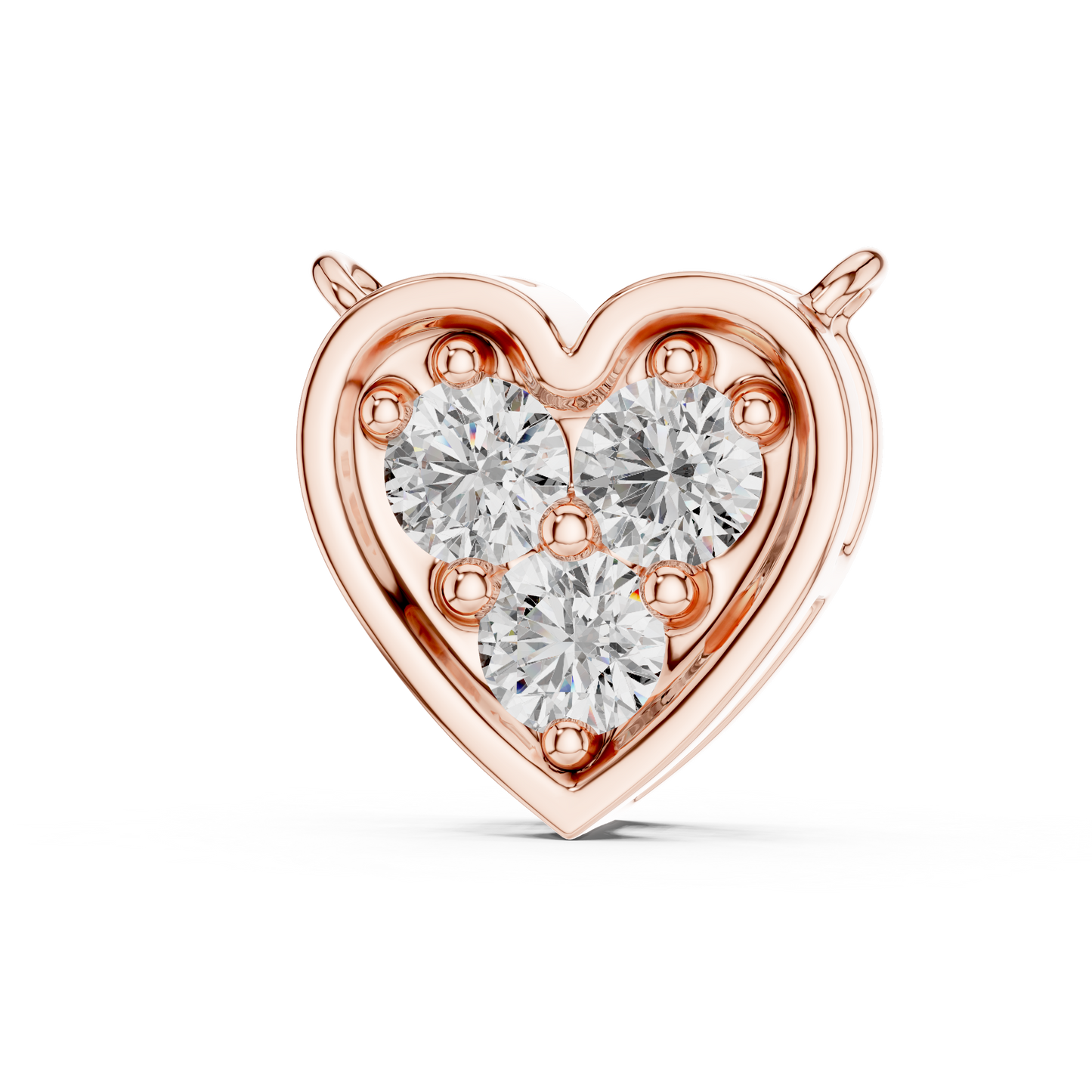 Heart Diamond Solitaire Pendant Necklace