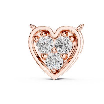 Heart Diamond Solitaire Pendant Necklace